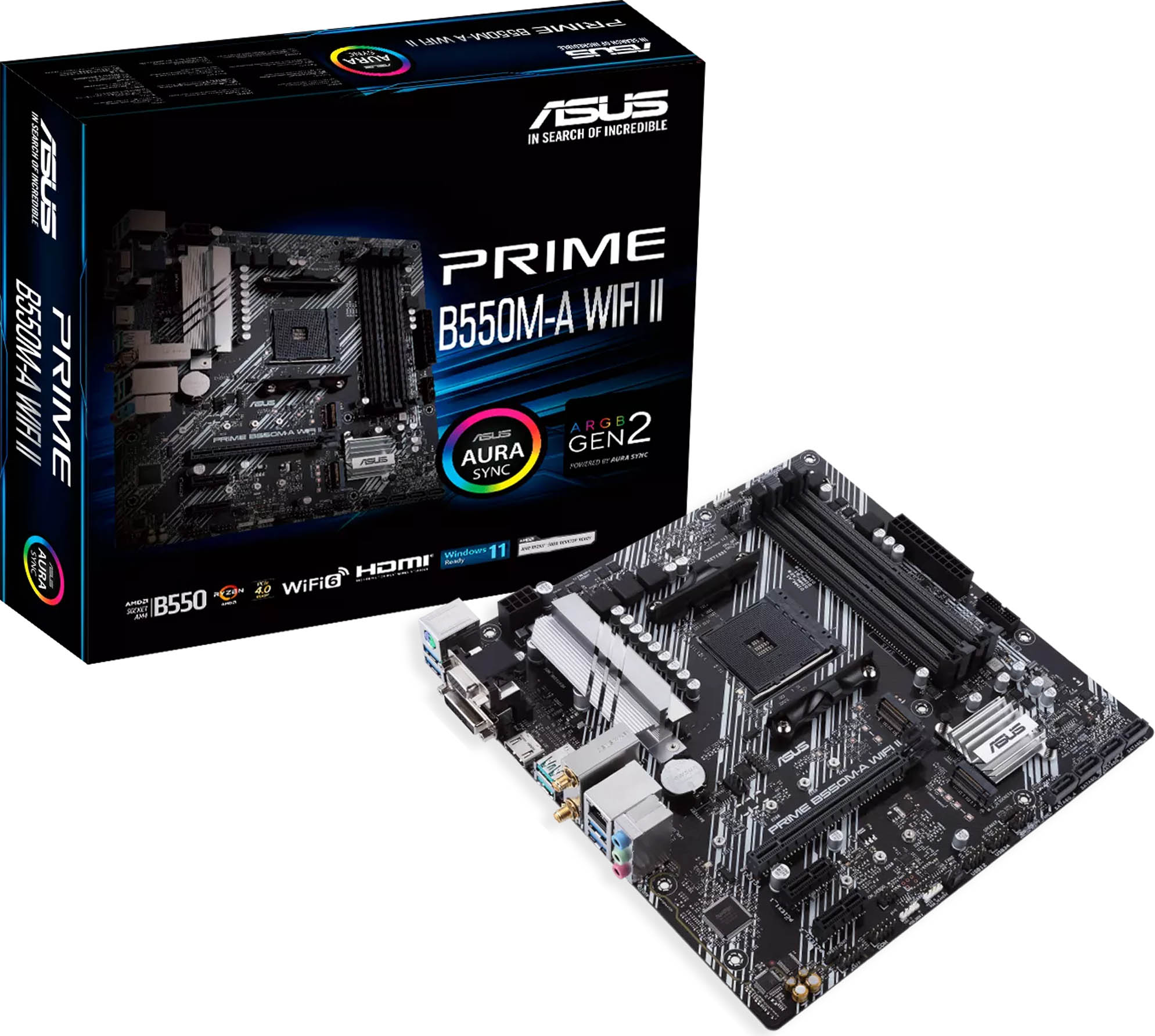 【新品未開封】B550M-A WIFI II ASUS ASUS Prime B550M-A WiFi II Ryzen AM4 Micro ATX Motherboard