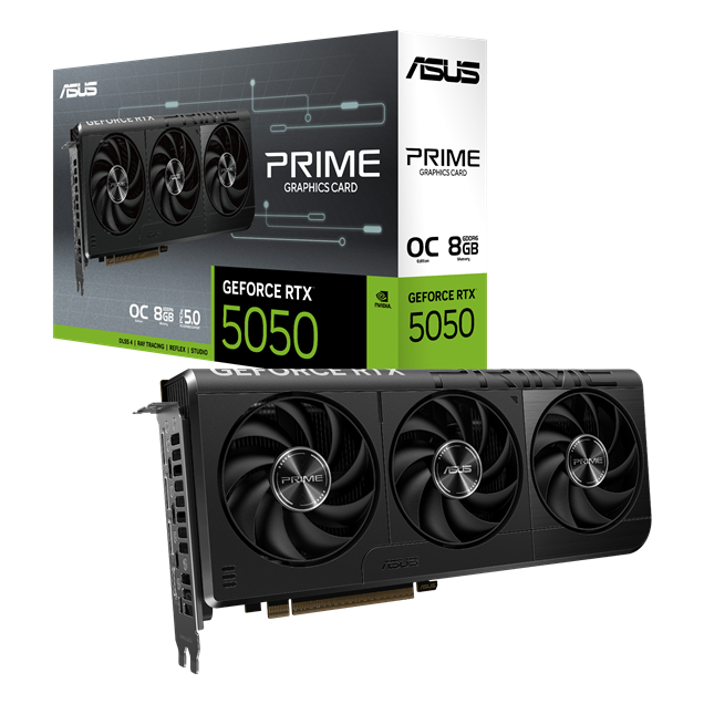 ASUS GeForce RTX 5050 Prime OC 8GB GDDR6 Graphics Card