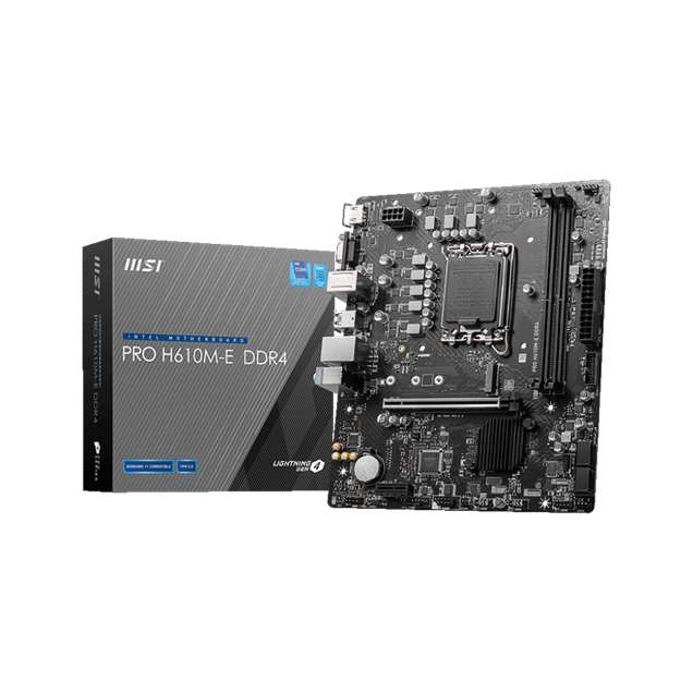 MSI PRO H610M-E DDR4 mATX Motherboard for Intel Socket 1700 CPUs