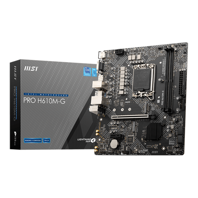 MSI PRO H610M-G mATX Motherboard for Intel Socket 1700 CPUs