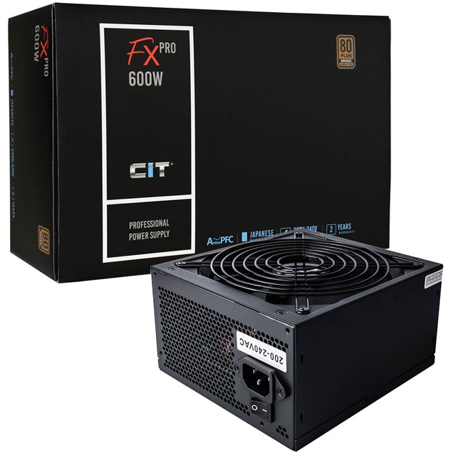 600W CiT FX Pro 80 Plus Bronze PSU