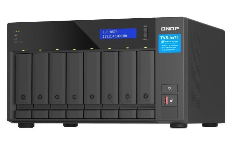 QNAP TVS-h874 8-Bay Desktop NAS (Network-Attached Storage) Enclosure ...