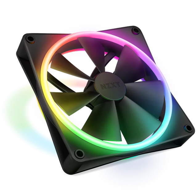 NZXT F140 RGB Duo 140mm Chassis Fan in Black