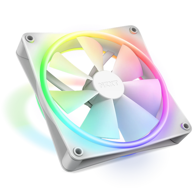 NZXT F140 RGB Duo 140mm Chassis Fan in White