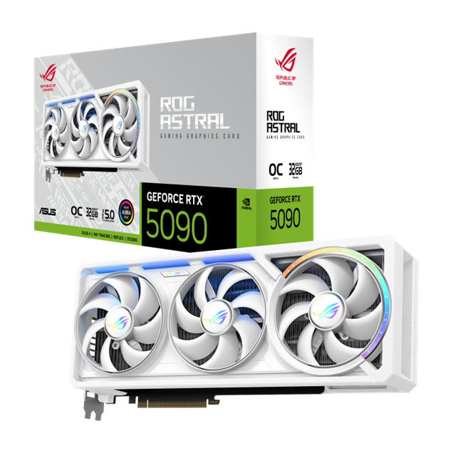 ASUS GeForce RTX 5090 ROG Astral White OC 32GB GDDR7 Graphics Card