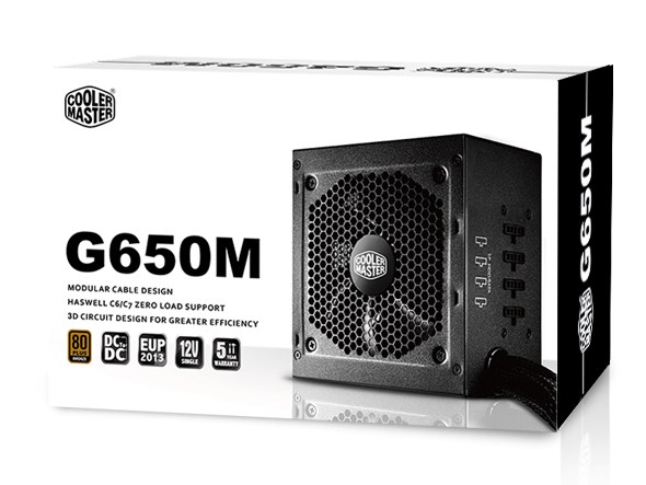 Cooler Master G650M 650W Semi-Modular Power Supply 80 Plus Bronze