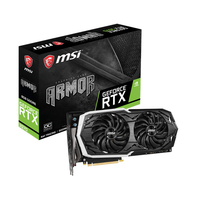 MSI GeForce RTX 2070 ARMOR OC 8GB Graphics Card