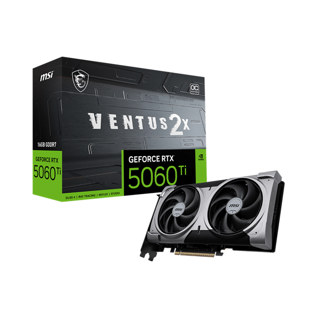 MSI GeForce RTX 5060 Ti VENTUS 2X PLUS OC 16GB GDDR7 Graphics Card