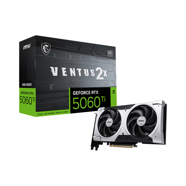 MSI GeForce RTX 5060 Ti VENTUS 2X PLUS OC 8GB GDDR7 Graphics Card