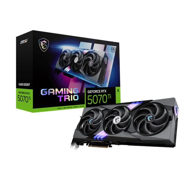 MSI GeForce RTX 5070 Ti GAMING TRIO OC 16GB GDDR7 Graphics Card