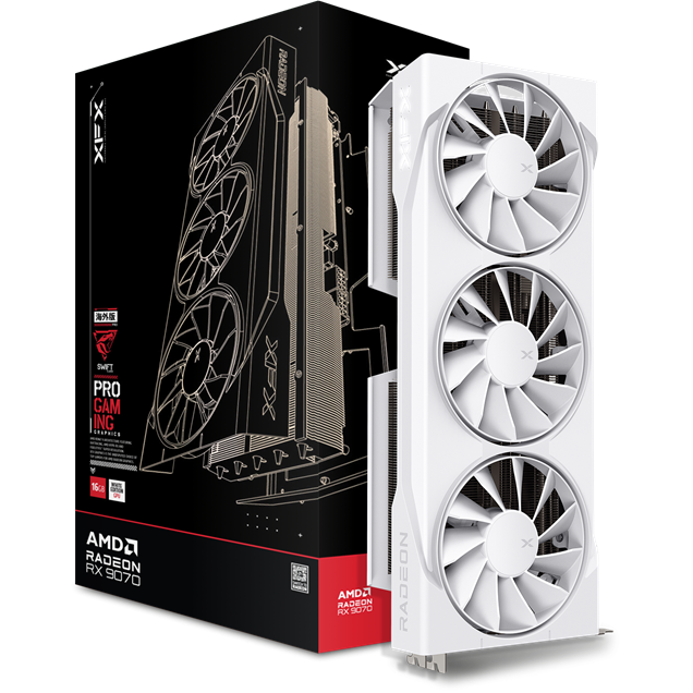 XFX Radeon RX 9070 Swift White OC 16GB GDDR6 Graphics Card