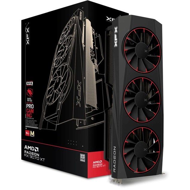 XFX Radeon RX 9070 XT Quicksilver Magnetic Air 16GB GDDR6 Graphics Card