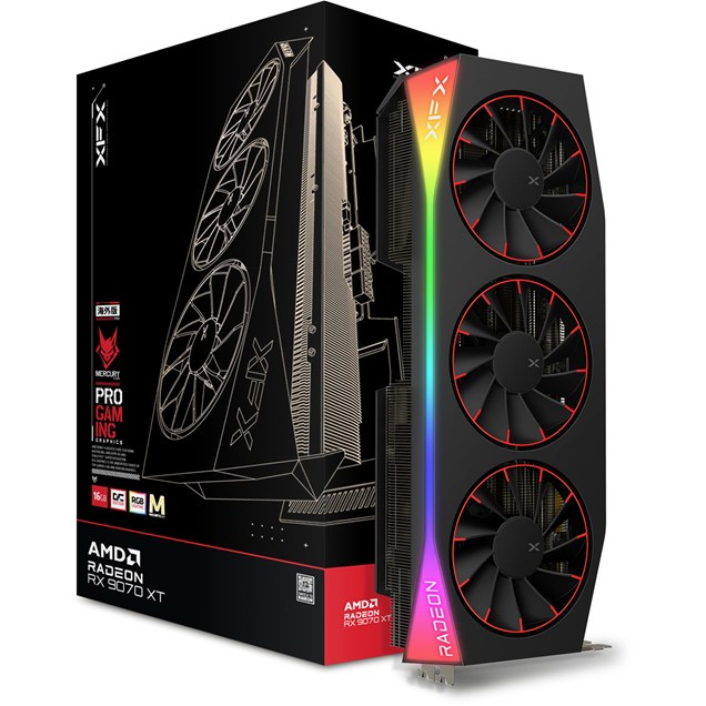 XFX Radeon RX 9070 XT Mercury Magnetic Air OC 16GB GDDR6 Graphics Card