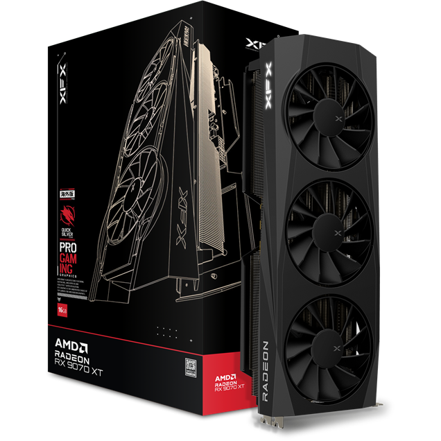XFX Radeon RX 9070 XT Quicksilver 16GB GDDR6 Graphics Card
