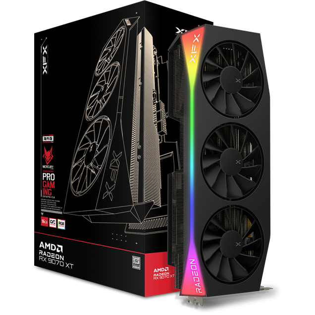 XFX Radeon RX 9070 XT Mercury OC 16GB GDDR6 Graphics Card
