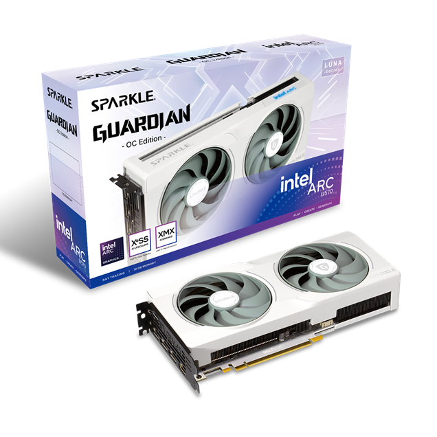SPARKLE Intel Arc B570 GUARDIAN Luna OC 10GB GDDR6 Graphics Card