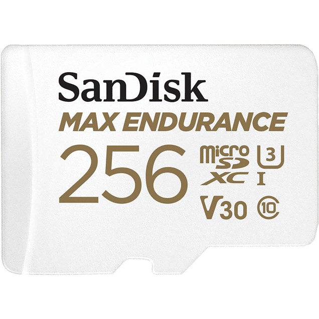 256GB SanDisk MAX ENDURANCE UHS-1 (U3) microSD Card & Adaptor 