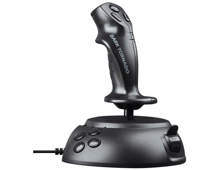 SPEEDLINK Dark Tornado USB Flightstick with Force Vibration, Black (SL-6632-BK)