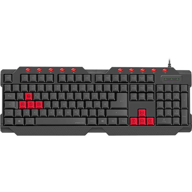 SPEEDLINK Ferus Full-Size Gaming Keyboard, UK Layout, (Black)