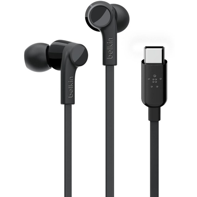 Belkin Rockstar Headphones (Black) with USB-C Connector