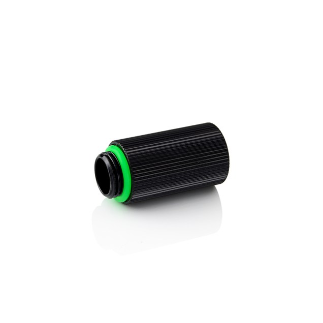 Bitspower G1/4 inch IG1/4 inch Extender Fitting , 30mm, Glorious Black, Double Pack