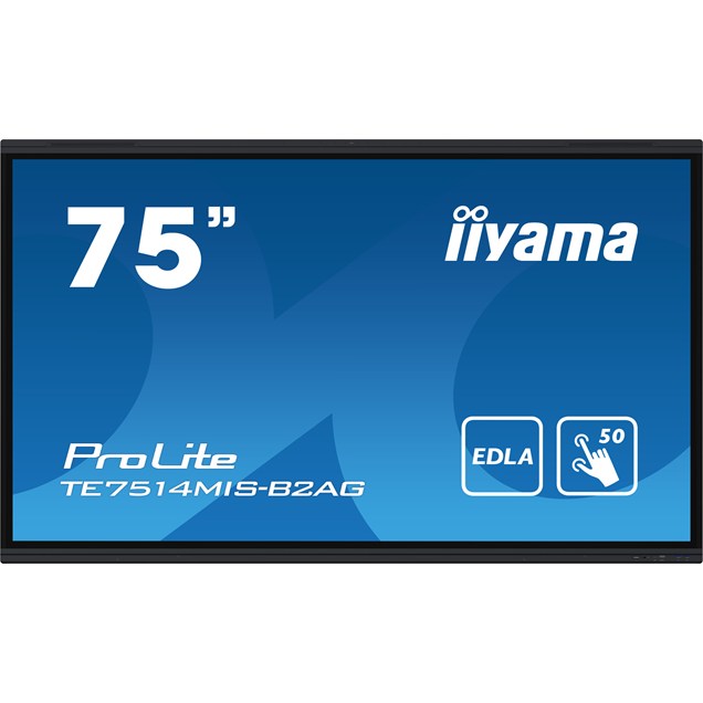 iiyama ProLite TE7514MIS-B2AG 75 inch 4K Interactive Touchscreen Display