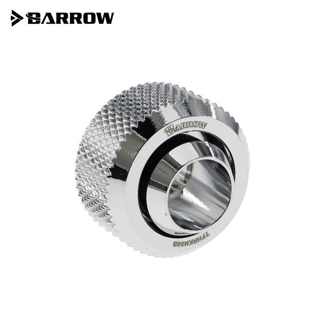 Barrow G1/4 - 16/10mm Flexible Tube Compression Fitting in Shiny Silver