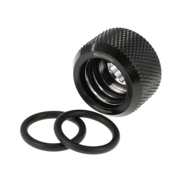 Barrow G1/4 - 14mm OD Twin Seal Hard Tube Compression Fitting in Black