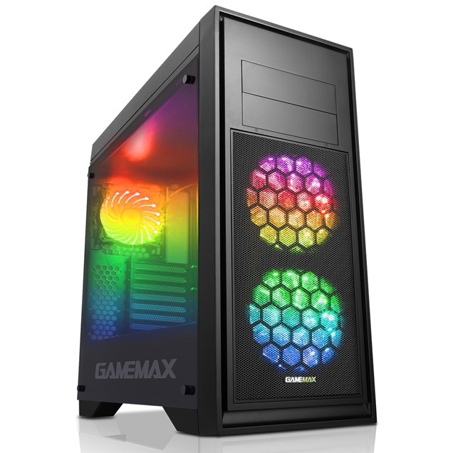 GameMax Titan Mid Tower Gaming Case - Black 