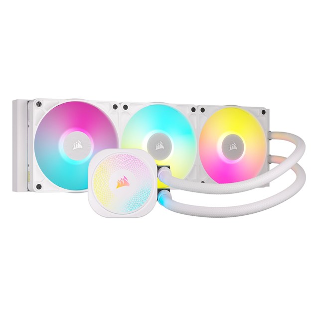 Corsair iCUE LINK TITAN 360 RX RGB 360mm All-in-One Liquid CPU Cooler in White