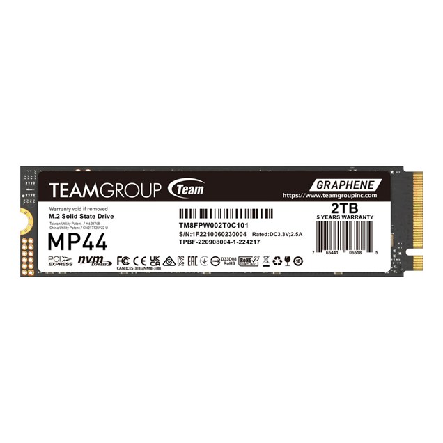 2TB TEAMGROUP MP44 M.2 2280 PCI Express 4.0 x4 NVMe Solid State Drive