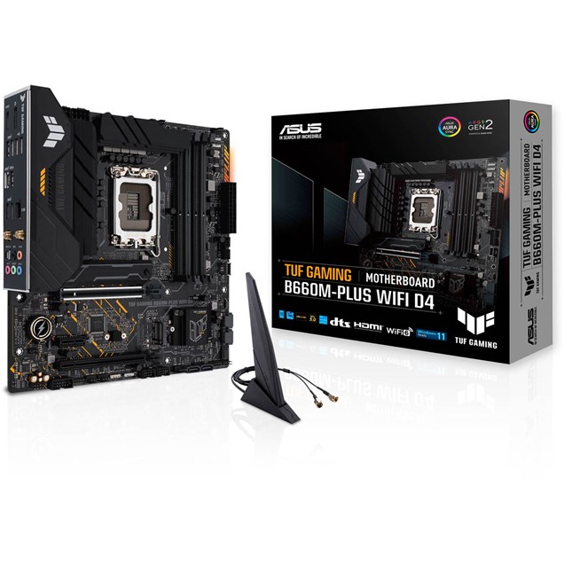 ASUS TUF Gaming B660M-Plus WIFI D4 mATX Motherboard for Intel LGA1700 CPUs