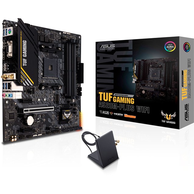 ASUS TUF Gaming A520M-Plus WIFI mATX Motherboard for AMD Socket AM4 CPUs