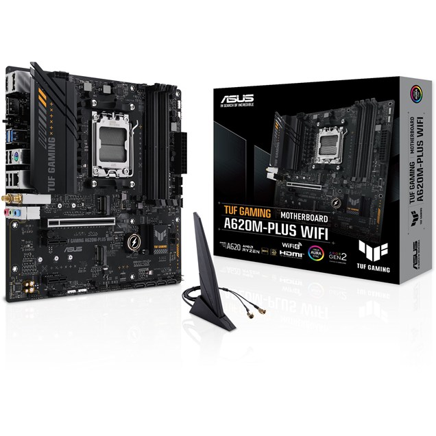 ASUS TUF Gaming A620M-PLUS WIFI mATX Motherboard for AMD AM5 CPUs