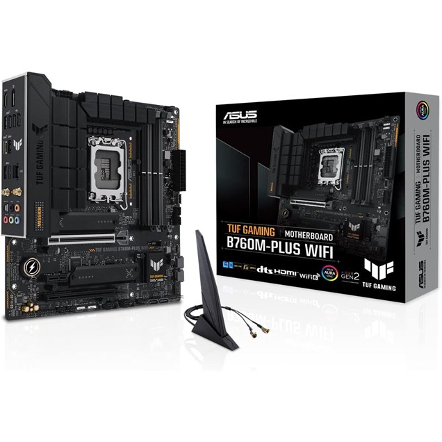 ASUS TUF Gaming B760M-PLUS WIFI mATX Motherboard for Intel LGA1700 CPUs
