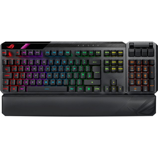 ASUS ROG Claymore II Modular Gaming Mechanical Keyboard with PBT Keycaps, ROG RX Red Switches