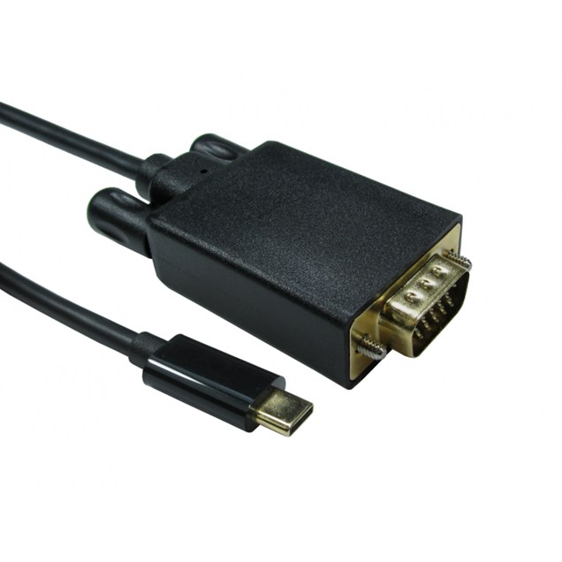 Cables Direct 1m USB Type-C Male to VGA Male Video Cable