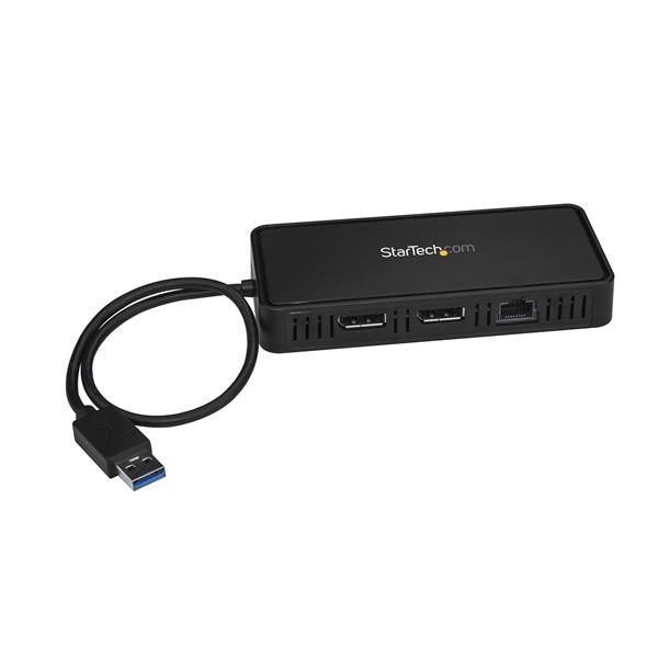StarTech.com USB 3.0 Mini Docking Station with Dual Displayport and Ethernet (Black)