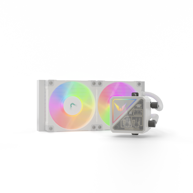 Valkyrie V240 Lite 240mm AiO Liquid CPU Cooler in White