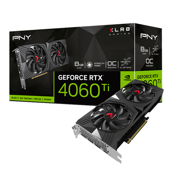 PNY GeForce RTX 4060 Ti VERTO OC 8GB GDDR6 Graphics Card
