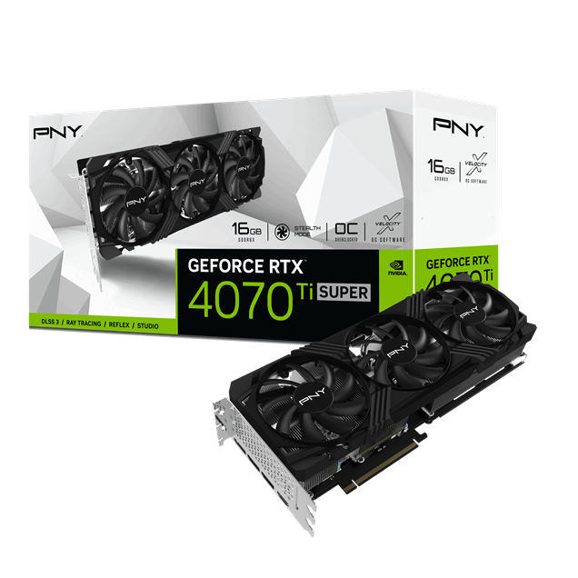 PNY GeForce RTX 4070 Ti SUPER VERTO OC 16GB GDDR6X Graphics Card