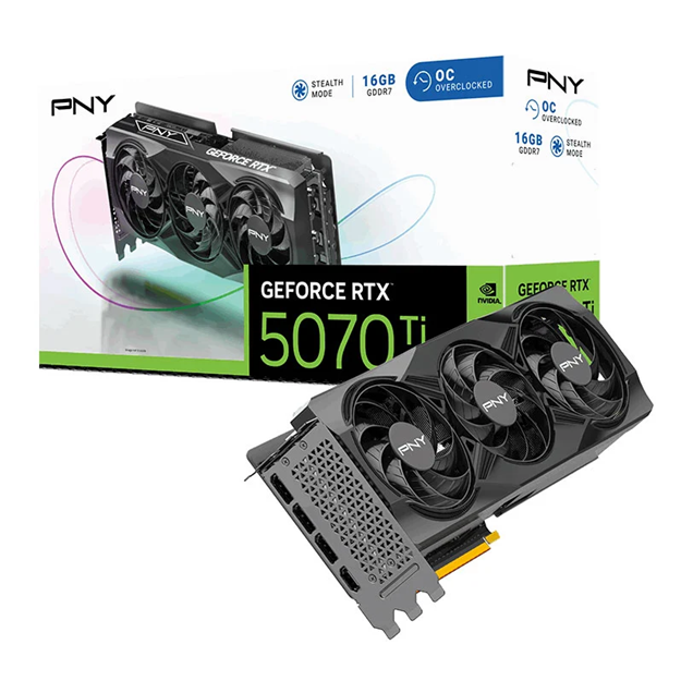 PNY GeForce RTX 5070 Ti EPIC-X OC 16GB GDDR7 Graphics Card