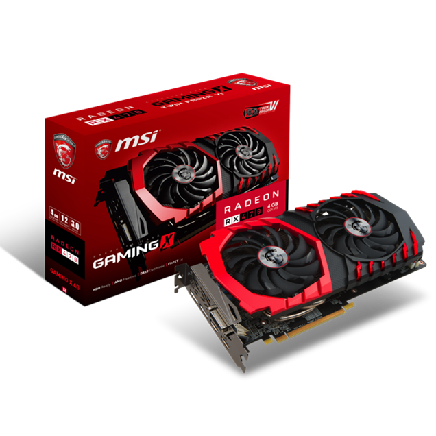 MSI Radeon RX 470 GAMING X OC 4GB Graphics Card