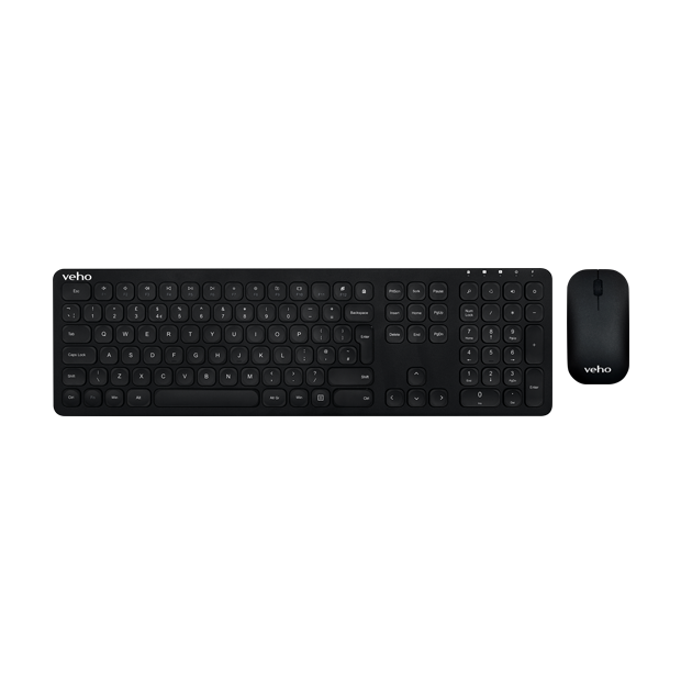 Veho HUT8 WZ-1 Slimline Wireless Keyboard and Mouse (UK Layout)