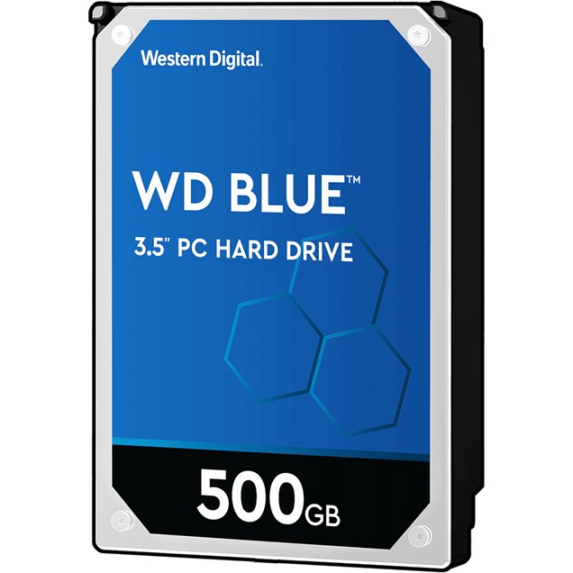 500GB Western Digital Blue 3.5" SATA III Hard Drive - 7200RPM, 32MB Cache