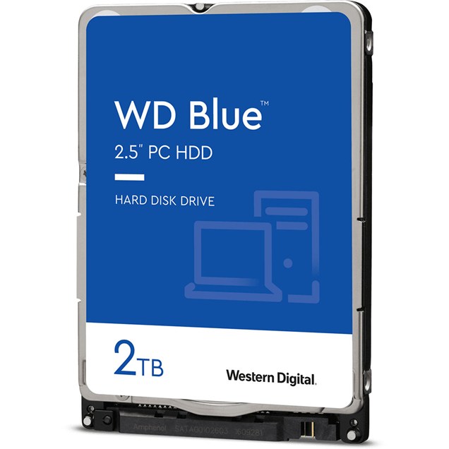 2TB Western Digital Blue 2.5" SATA III Hard Drive - 5400RPM, 128MB Cache