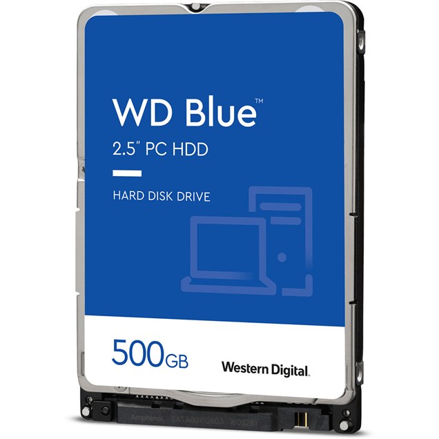Western Digital Blue 500GB SATA III 2.5" Hard Drive - 5400RPM, 16MB Cache