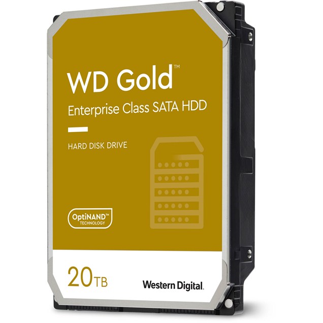 Western Digital Gold 20TB SATA III 3.5"" Hard Drive - 7200RPM, 512MB Cache