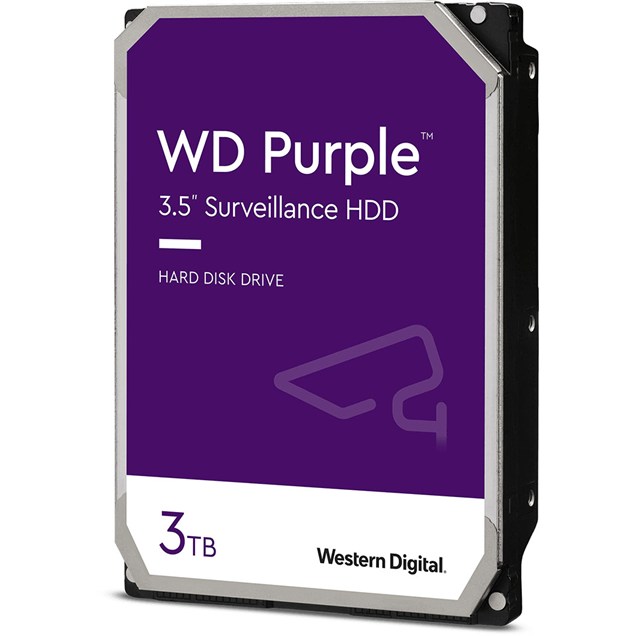 Western Digital Purple 3TB SATA III 3.5"" Hard Drive - 5400RPM, 64MB Cache