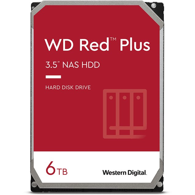 Western Digital Red Plus 6TB SATA III 3.5" Hard Drive - 5400RPM